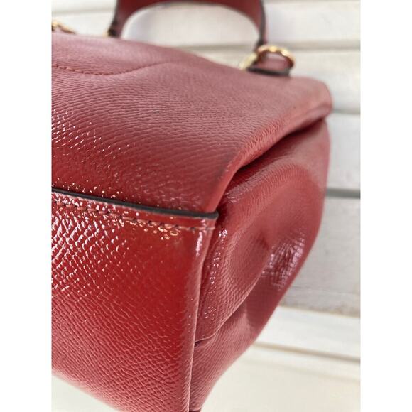 COACH F37833 SMALL RED PATTON LEATHER CROSSBODY BAG - Picture 11 of 16